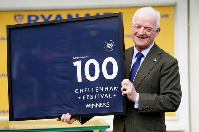 He would go on to saddle the same amount of victors at the Cheltenham Festival en route to becoming not only the first man to go past 100 winners at the Prestbury Park showpiece but also claiming the British trainers’ title.