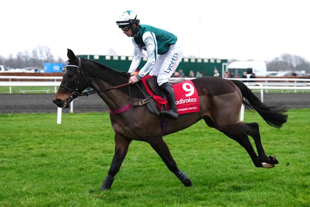 “It will be nice to get him back to Cheltenham, he hasn’t been there since the Gold Cup in March,” said Pam Sharman, who owns the horse alongside her twin brother Ray, partner Andy Edwards and Peter and Patricia Pink.