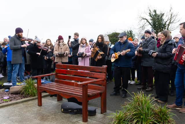 Traditional tunes were played by many musicians and Ray Murphy, Ashling's father, played the mandolin and Ashling's sister Amy played the accordion.