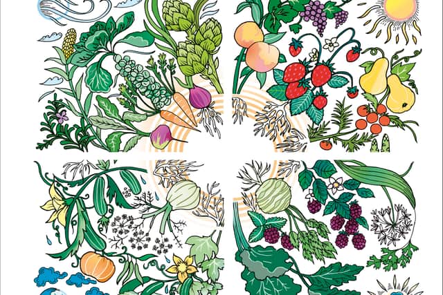 “There are edibles that love shade, edibles that love sun and some that love moisture, while others love dryness. If you put them in the right place, they’re happier and they will grow better naturally.”