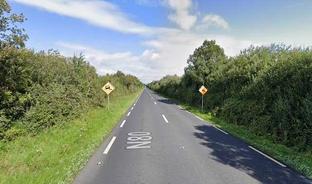 The N80 road from Portlaoise to Mountmellick. Image: Google Maps