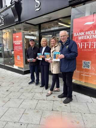 Retired Roscrea Councillor Denis Ryan, Cllr. Phyll Bugler, Nina Carberry and Templetuohy Councillor, Willie Kennedy, visited Roscrea to campaign for support for Fine Gael in the upcoming election