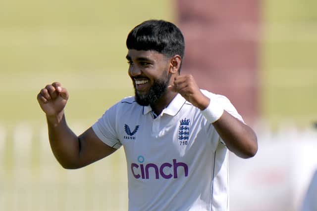 The fourth-wicket partnership pressed along to 53, adding to the fielding side’s frustration, but Bashir eventually unpicked the left-handed Shan Masood courtesy of a smart low catch from Ollie Pope at second slip.