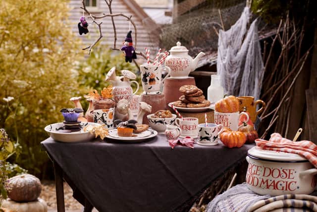 2. Halloween Toast Large Enamel Cooking Pot, £52, Halloween Toast & Marmalade Witch’s Brew Small Mug, £18, The Wise Witches Small Mug, £18, rest of items from a selection, Emma Bridgewater