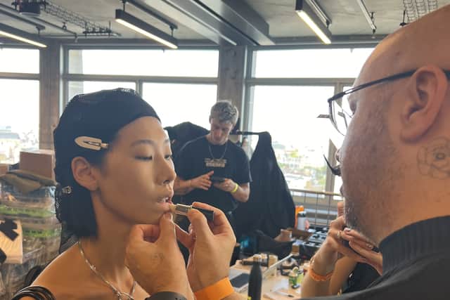 “The skin is firm and matte in the centre of the face, but then slightly dewy on the cheekbones, as though she’s just splashed water from the basin to wake herself up and the remnants are glistening in the spring sun. There’s a real freshness to it,” he said.