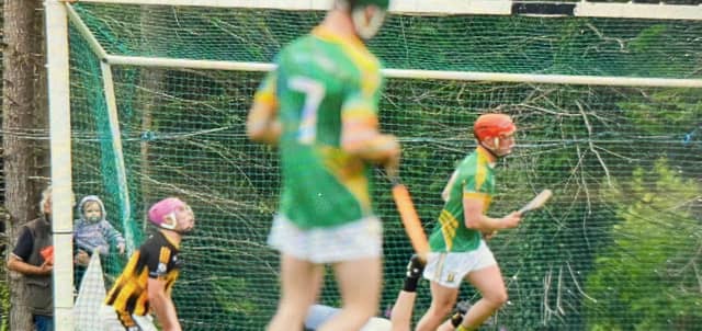 Charlie Mitchell wheels away after scoring K-K's first goal against Seir Kieran. Picture: Lora Kavanagh.