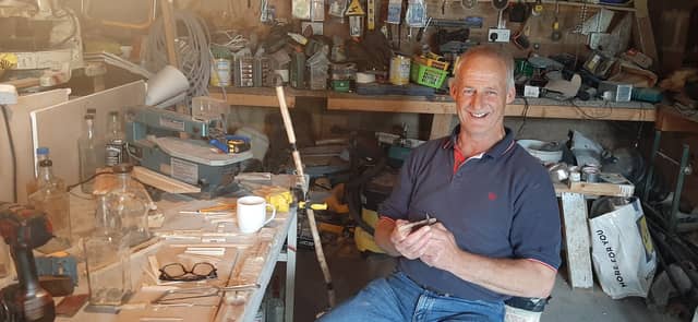 A film about God in a Bottle in Offaly will be shown in Esker Arts Centre on Tuesday 20th August. Featured here Pat Gorman. Photo Rachel McKenna