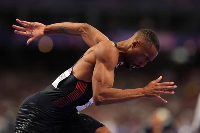 The 29-year-old, who donned a Union flag-patterned cap after the race, broke his own European record with his time of 43.44 seconds.