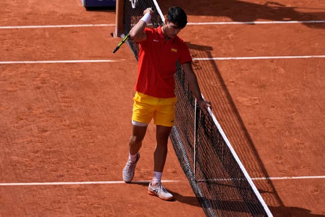 It was an extraordinary level of tennis, the pair outdoing each other with outrageous shot-making, but it was Alcaraz’s enormous power that began to take charge.