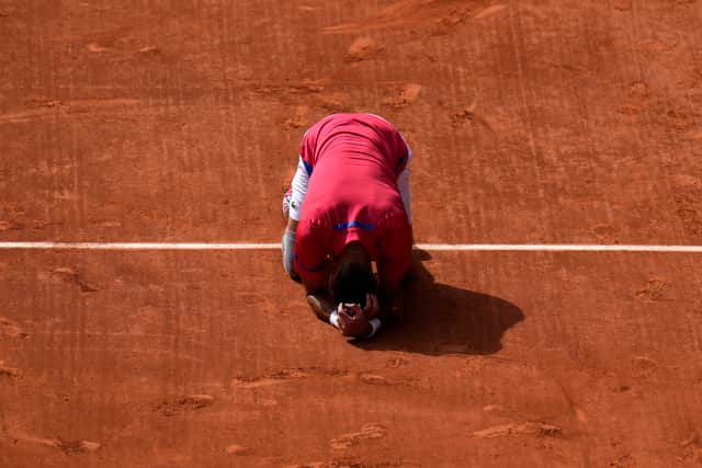 Anticipation fizzed around a packed Court Philippe Chatrier, with Serena Williams among those watching from the stands as well as Djokovic’s two children, who waved Serbian flags and home-made signs.