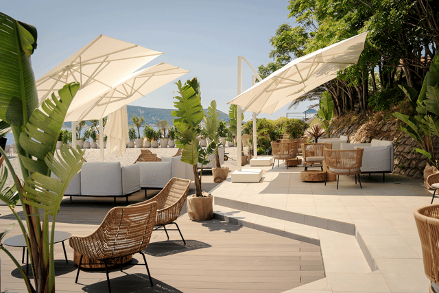 You could while away a week at the hotel with ease. It has two restaurants: Augusto Terrace for casual dining, and Rosemarine, which serves a fusion of Asian and Mediterranean food for a higher price.