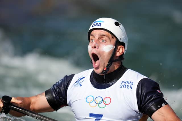 But on Monday evening at the Vaires-sur-Marne Nautical Stadium, Burgess, the ninth of 12 men to compete, set down a brilliant run of 96.84 to launch him into a gold medal position he held until the final challenger, French world silver medallist Nicolas Gestin, laid down a blazing 91.36 to claim gold in front of a roaring home crowd.