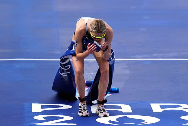 The Scot was making her Olympic debut in triathlon but raced in the 10,000 metres on the track in Rio eight years ago before making the switch.