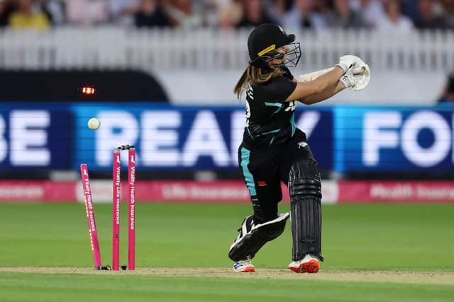 It helped England up to a competitive total, with Knight able to delight a youthful Lord’s crowd with the first six of the night with a sweetly struck straight drive off Carson, which also marked a crucial 50-run partnership with Dean.
