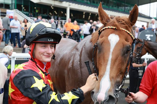 Montassib’s Chipchase Stakes victory took Fallon to 26 winners for the season, but he will now have to wait to add to his tally, having suffered a broken back.