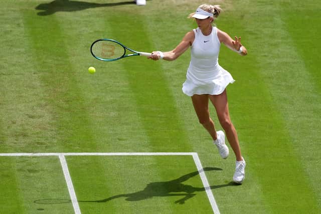 But Boulter completely lost her way, spraying the ball all over the place and failing to hold serve once, while Dart had settled into some sort of rhythm.