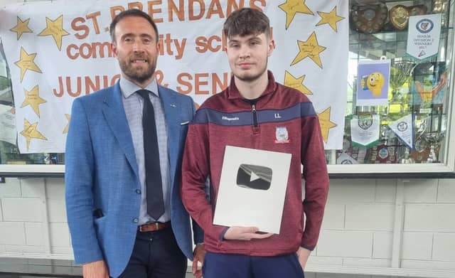 Offaly student gets big award after hitting 250,000 YouTube subscribers