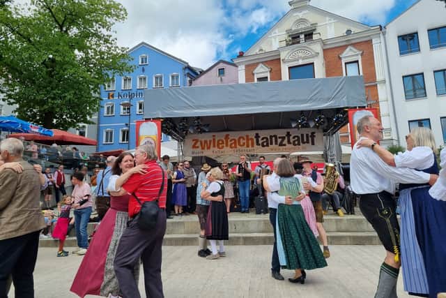I stand back, however, to watch the schuhplattler – a traditional Bavarian dance involving stomping, clapping and striking the soles of the shoes.