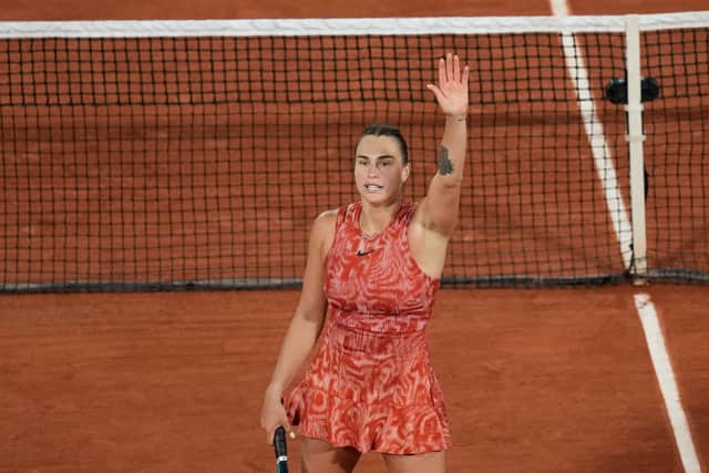 The pair embraced warmly at the net, and Sabalenka said: “It’s tough to play your best friend.”