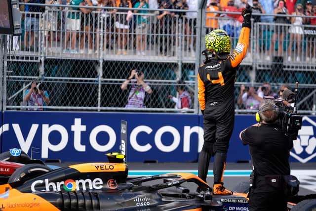 Verstappen cruised to sprint victory on Saturday, and then secured his sixth pole in as many rounds and looked on course for a comfortable win when he nailed the start to assume the lead.