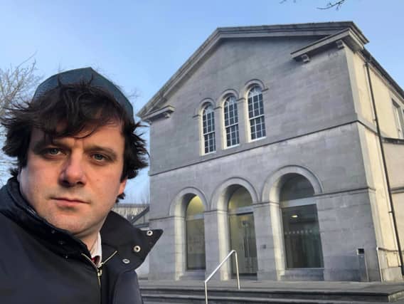 Pictured : Mr Carey outside Thurles Courthouse. Picture credit to the Ri James Patrick Lacey-Switzer Lindsay-Windsor Kenny-Carey's Facebook page