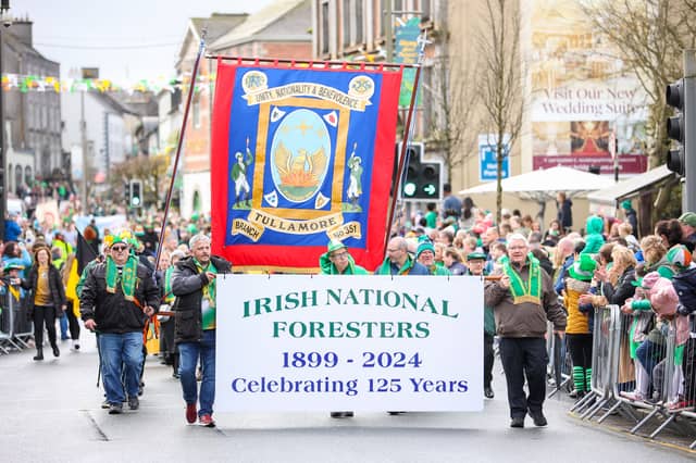 Members of the INF - which celebrates 125 years in 2024 - marching in the parade in Tullamore