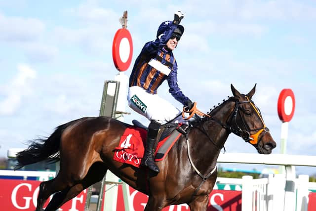 “As soon as they got inside the last furlong and a half he was able to let her go and the way she opened up and quickened away from them was spectacular.”