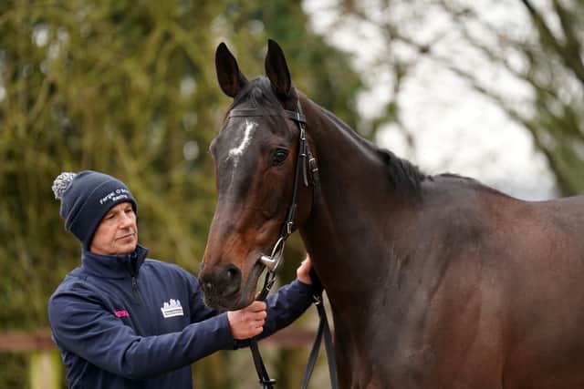 O’Brien’s team went to £95,000 to secure Dysart Enos’ services at the Goffs UK Aintree sale two years ago and the Ravenswell Farm handler had high hopes from the moment the hammer went down.
