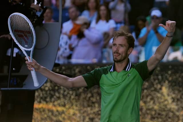 Medvedev had a wobble against 69th-ranked Borges, the first Portuguese player to make the fourth round here, in the third set, losing five games in a row from 5-2.