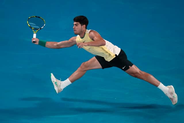 Alcaraz played down the impact of being without his coach Juan Carlos Ferrero, who is back in Spain recovering from knee surgery.