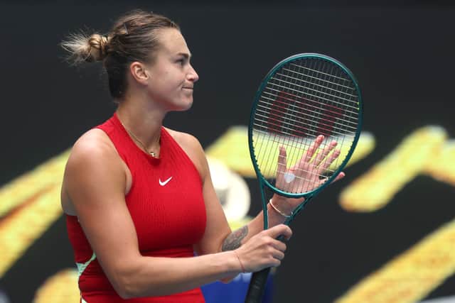 At the end of the match there was no handshake, as has been standard between Ukrainian players and those from Russia and Belarus since the start of the war nearly two years ago, although the pair did both put their hands up to acknowledge each other.