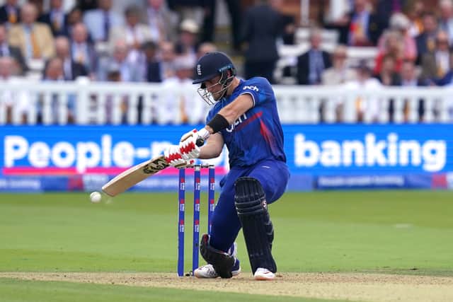 Joseph’s bold decision to take pace off was rewarded as Jacks sent another booming swing straight up in the air and departed for 17 while Buttler, who had never really hit his stride at a venue where he made a golden duck on Saturday, holed out for 39 off 31 deliveries.