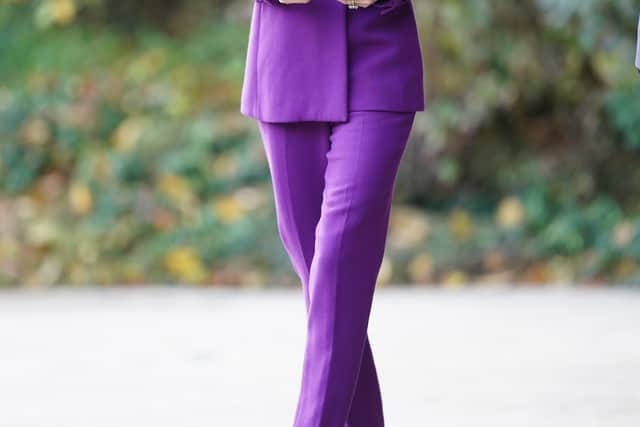 Purple suit