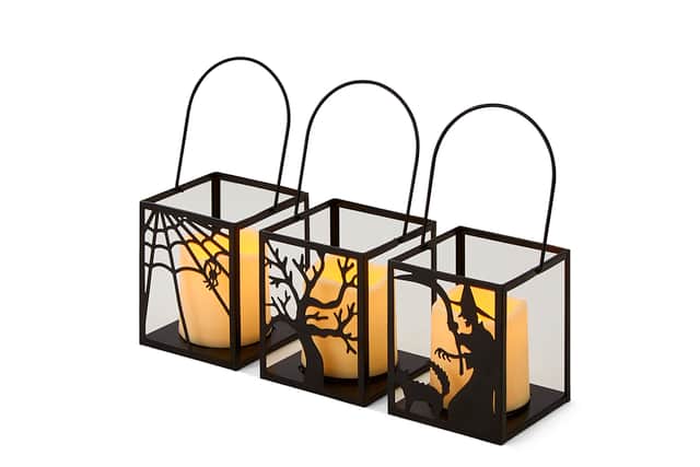 2. Set of 3 Halloween Candle Lanterns, £5, (was £18), Studio.