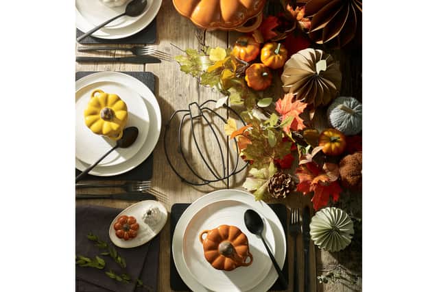 5. Pumpkin Ramekin, Cream, £10, Pumpkin Casserole Dish, £40, Set of 3 Paper Pumpkin Decorations, £10, rest of items from a selection, Next.