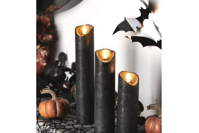 8. Very Home Set of 3 LED Slim Wax Candles Halloween Decoration, £11.99 (was £17.99), Very.
