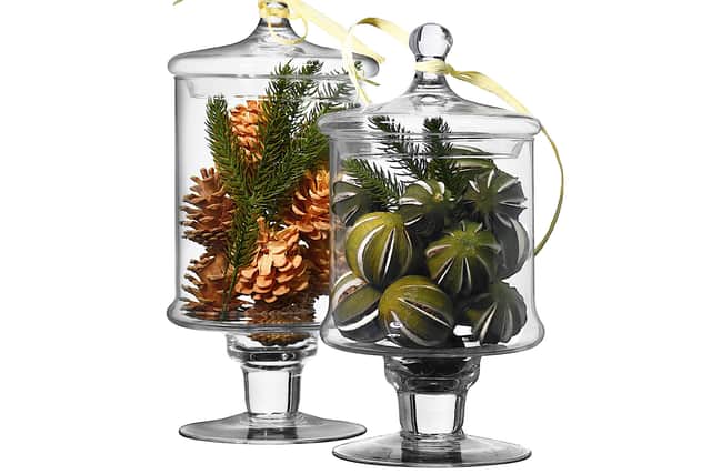 6. Glass BonBon Jar Set of 2, £32.90, Solavia Glassware