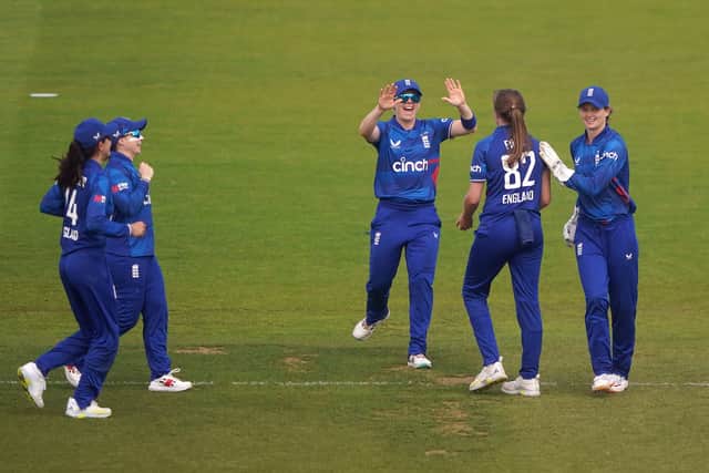 The 22-year-old had Kavisha Dilhari caught behind with Jones making a fine grab to her right and then dismissed Nilakshi de Silva the following ball in a similar fashion.