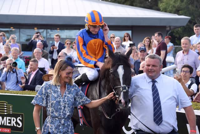 “He’s a dream horse really, he travels and quickens and he’s a little bit lazy when he gets there.”