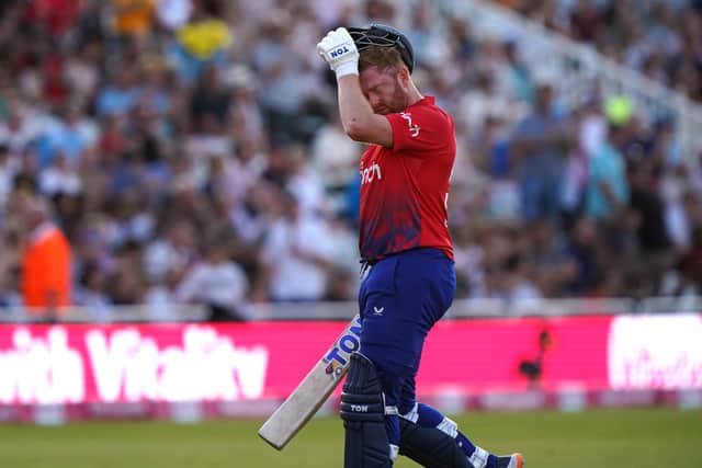 No English batter has ever reached a half-century inside the six-over powerplay before but Bairstow came within two runs of the feat, all at a flamboyant strike rate of exactly 200.