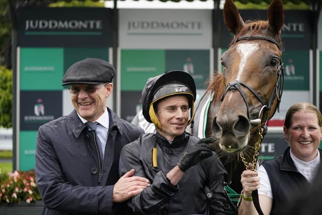 However, having been caught seemingly flat footed when the pace quickened, Ryan Moore conjured up one last lunge from Savethelastdance and she was able to get her head in front in the nick of time.