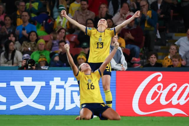 A pacey counter-attack saw Blackstenius shake off the attentions of the Australia defence before squaring for Asllani to hit one of the goals of the tournament, beating Arnold with a strike from the edge of the box.
