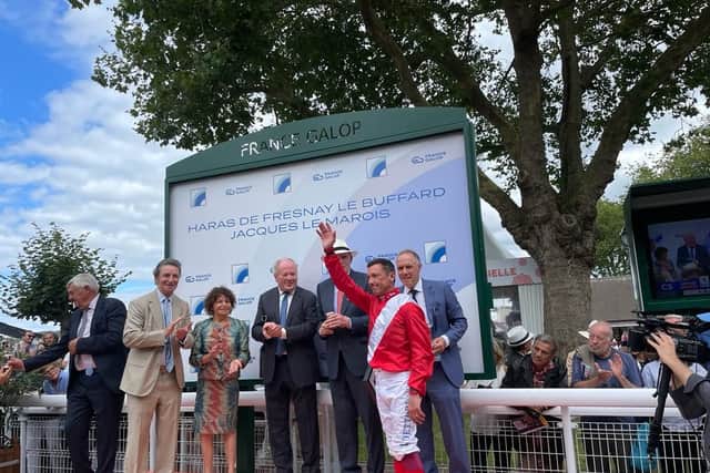He said: “To win on your last ride in front of the beautiful public is fantastic. I have no rides next week and it’s farewell to this amazing track with its great town and people. What is there not to like about Deauville?