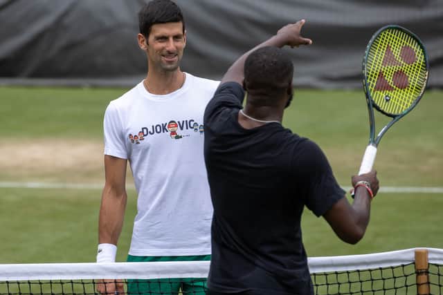 He then had to respond to reports his father Carlos, a regular member of his entourage, recorded Novak Djokovic – who he is seeded to meet in the final – while the seven-time champion was training at Wimbledon’s Aorangi Park.