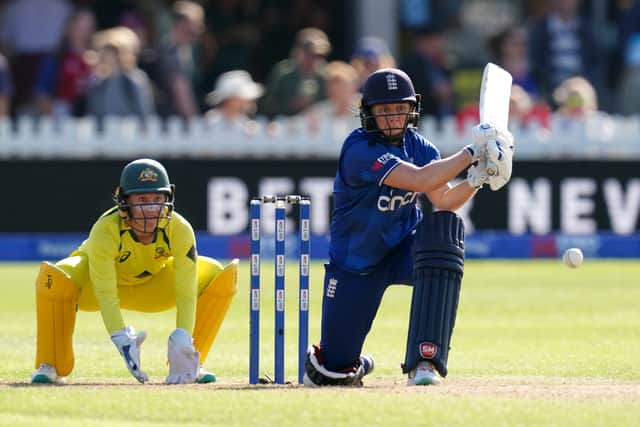 Australia benefited from the hosts spilling four catches while wicketkeeper Amy Jones missed out on a stumping from a legside wide.