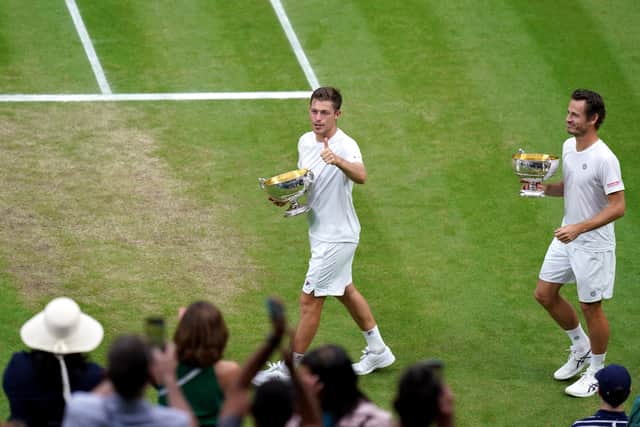 And at 3-3 in the first set they made their move, breaking Granollers’ serve when the Spaniard kindly sent down a double fault on break point.