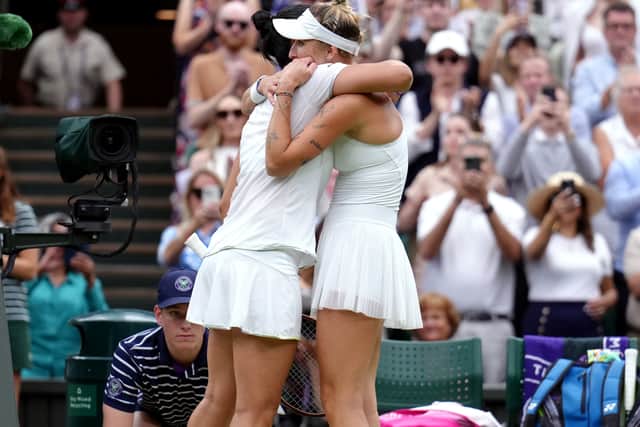 The Czech player congratulated a tearful Jabeur in her on-court interview and called the runner-up “an inspiration for all of us”.