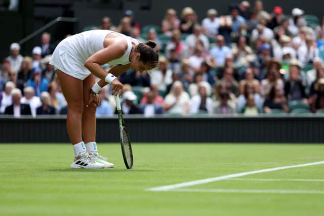 “It was a good experience,” she said. “Obviously not the result that I wanted. The first set was pretty brutal. But all in all, you dream to be out on Centre Court.”