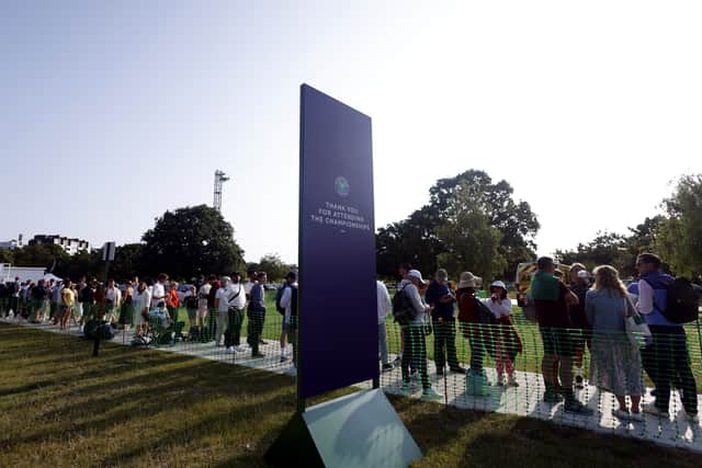 A spokesperson for the All England Lawn Tennis Club (AELTC) said there was “high demand” from queuers on Monday and thanked them for their “patience and understanding”.