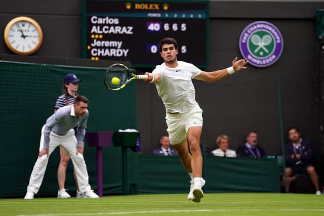 The match began at just after 1pm, but it was nearly quarter-to-two by the time Chardy finally got a game on the board.